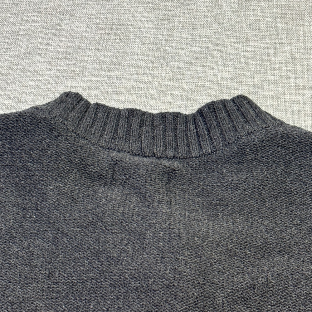 Quince Cardigan Womens Large Gray Crew Neck Button Front 100% Organic Cotton - Picture 10 of 10